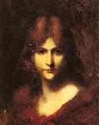 Jean-Jacques Henner A Red Haired Beauty Spain oil painting artist